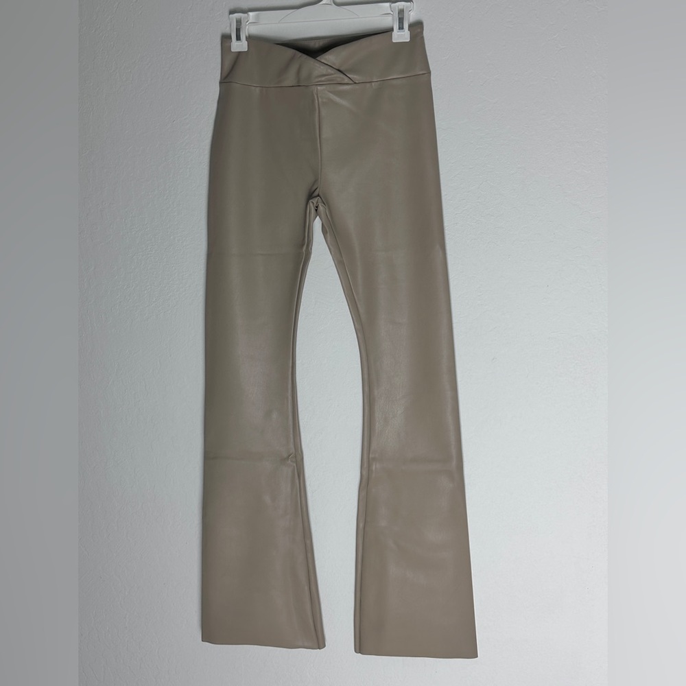 Faux leather flare leggings NEW
